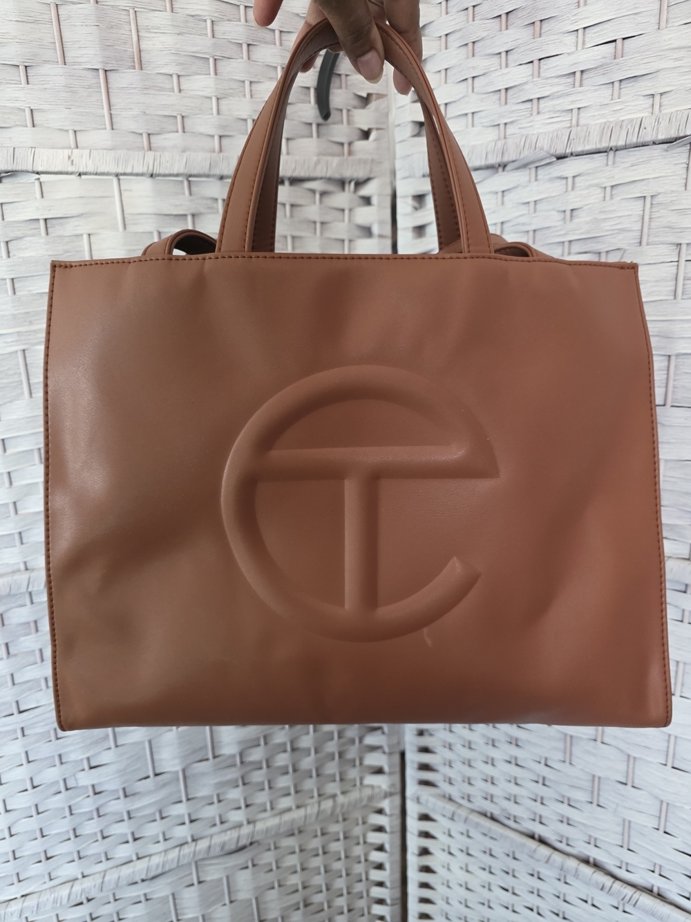 Telfar Large Shopping Bag in Brown